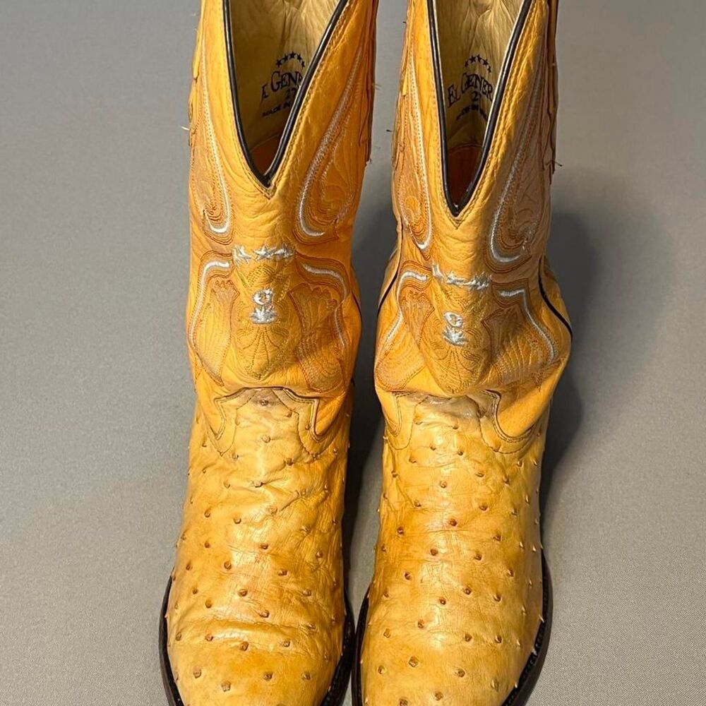 Vintage El General Full Quill Men's Cowboy Boots